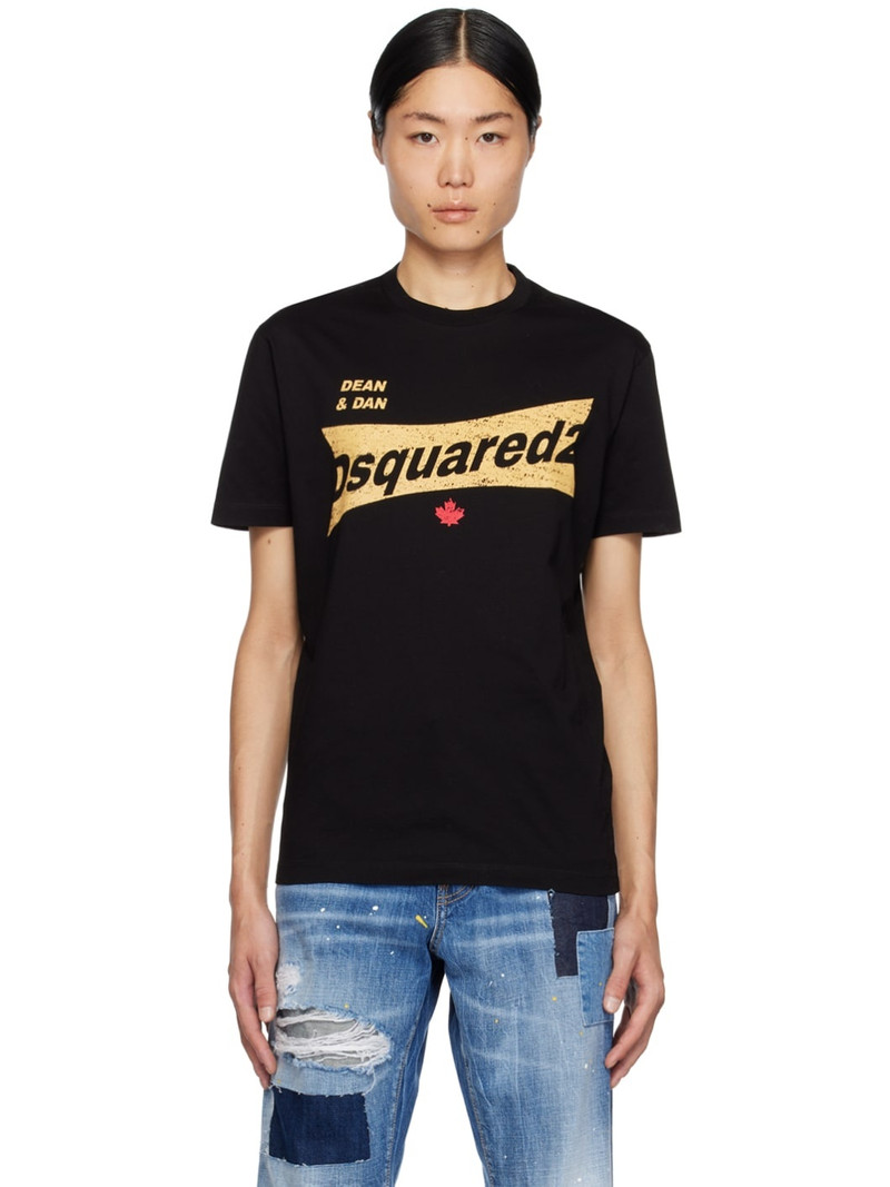 Black Printed T-Shirt - 1