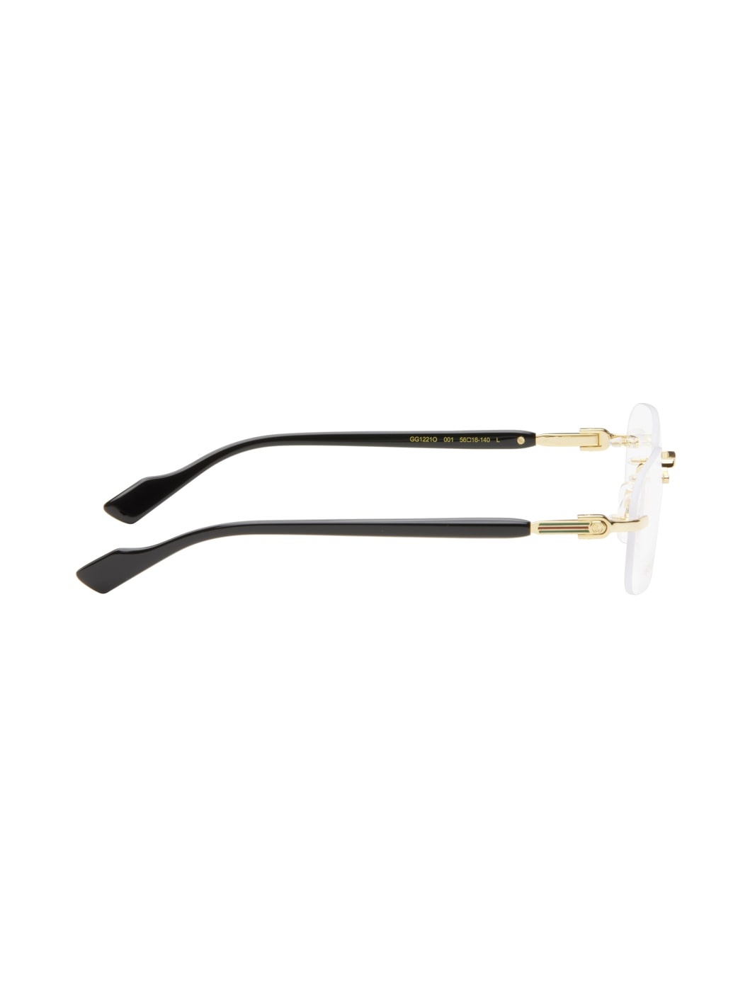 Gold & Black Rimless Rectangle Glasses - 2