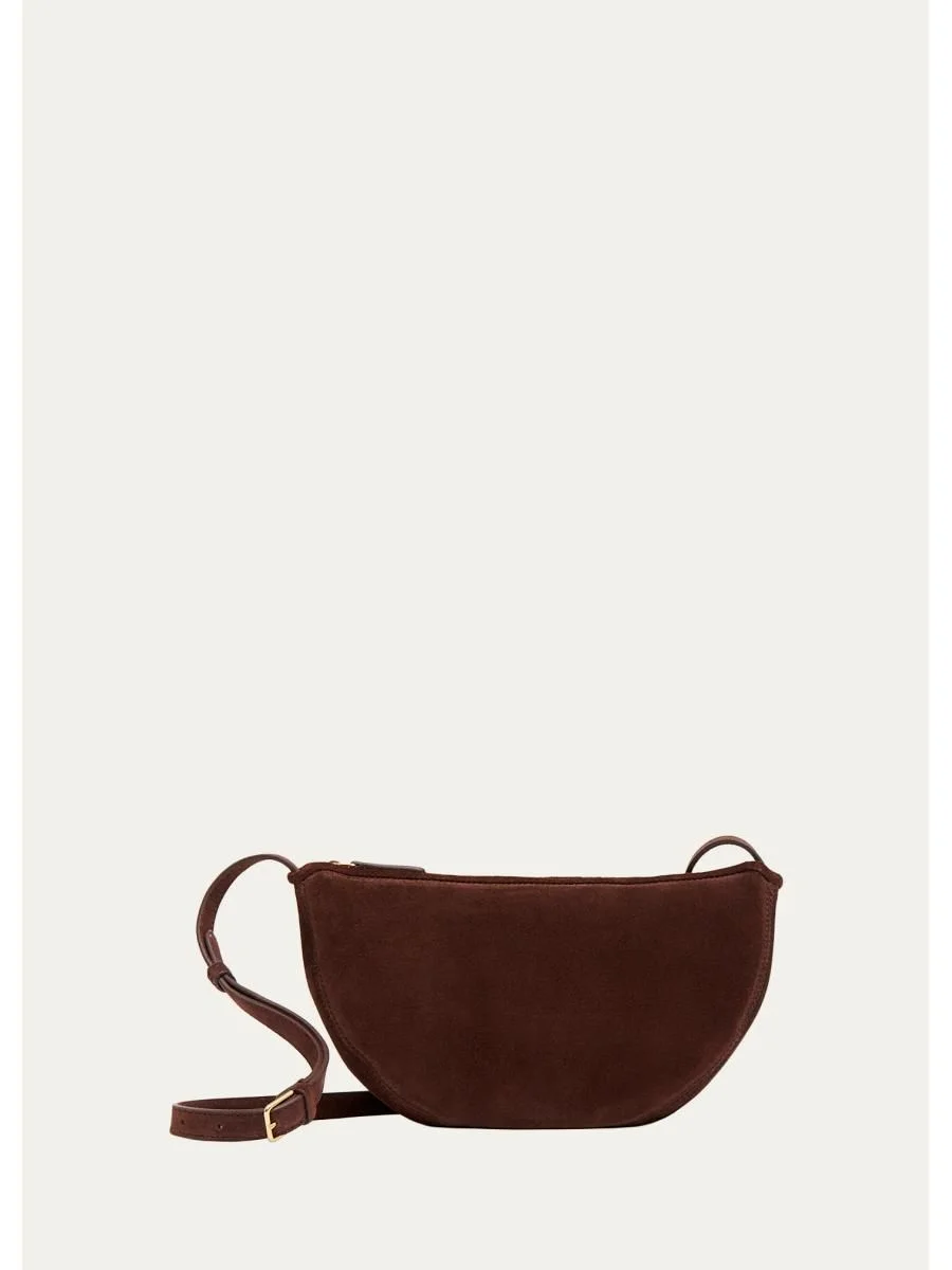 Moon Sling Suede Crossbody Bag - 1