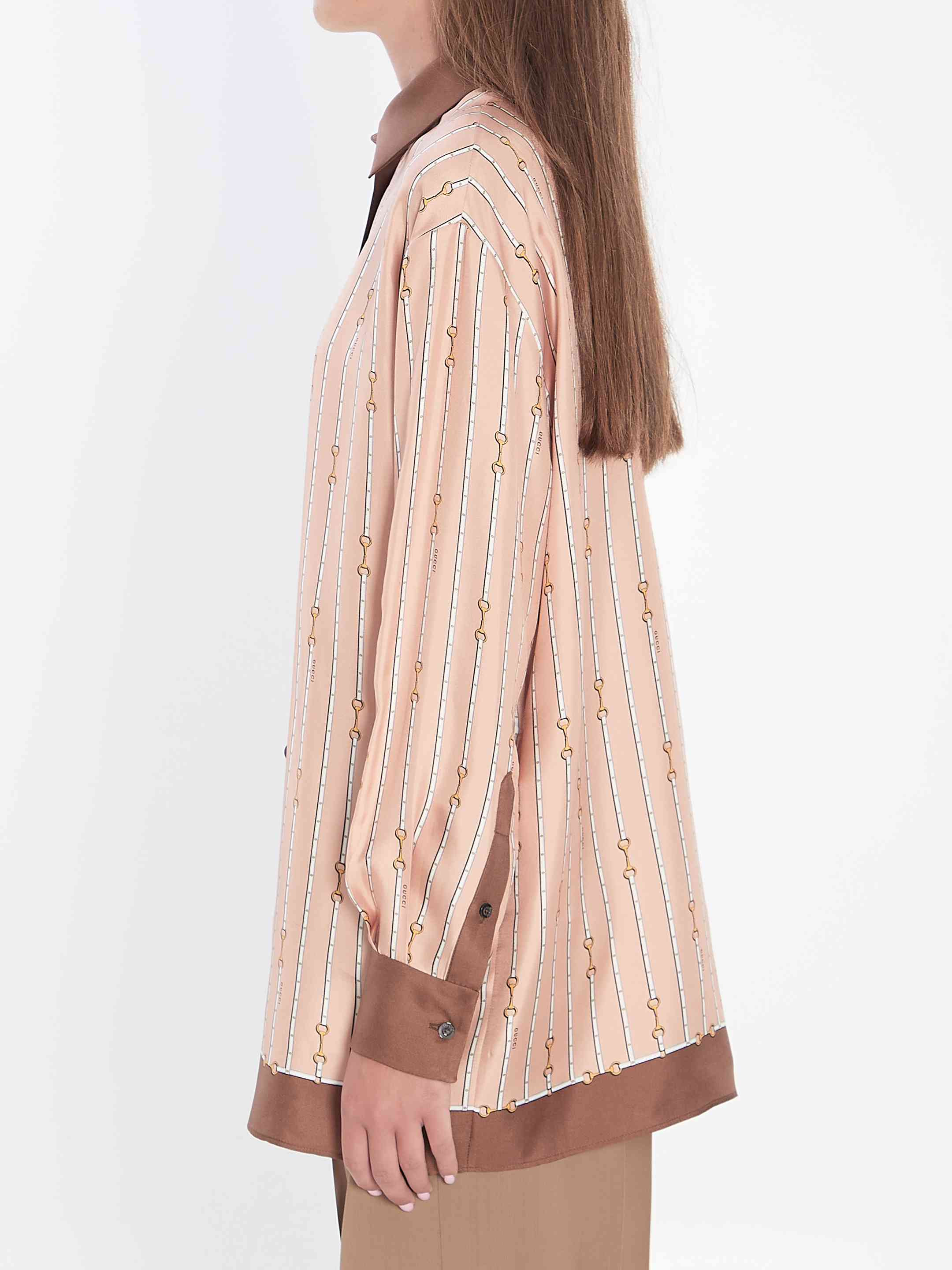 Gucci Women Shirt In Printed Silk - 3