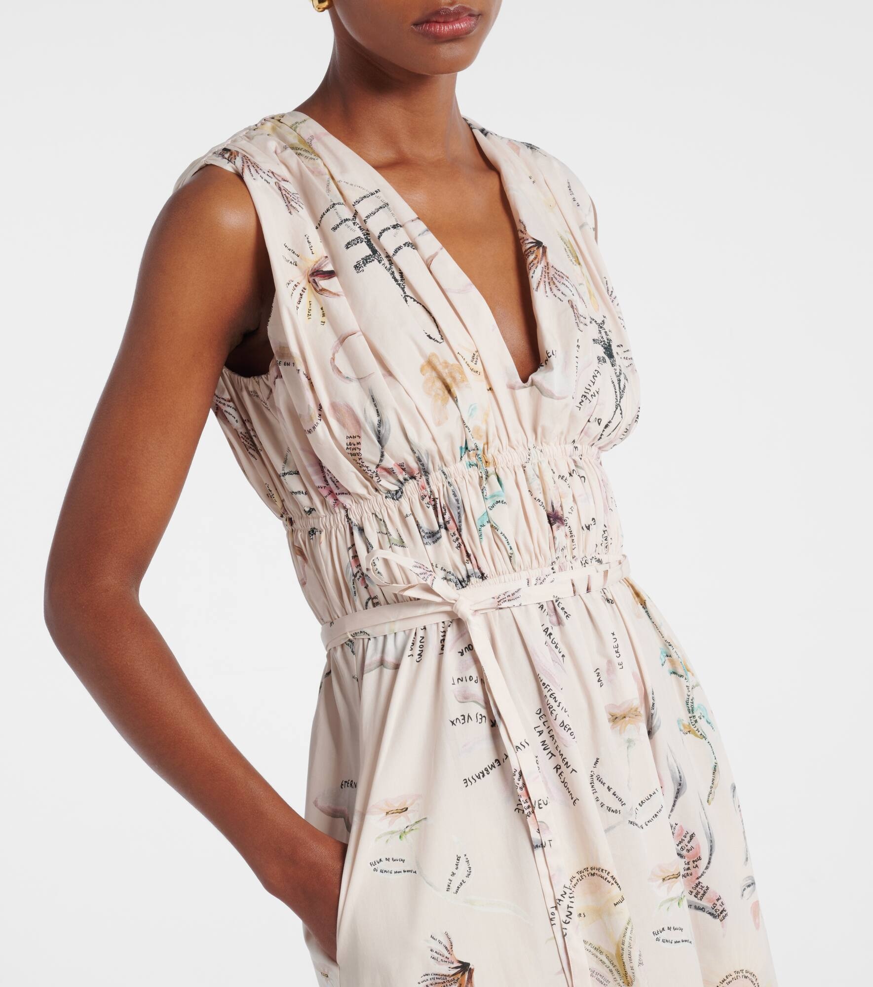 Fie printed cotton-blend midi dress - 4