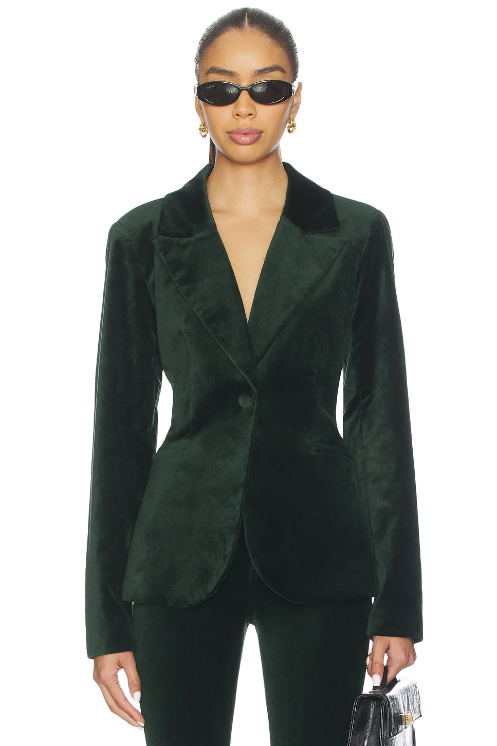 Velvet Sculpted Blazer - 1