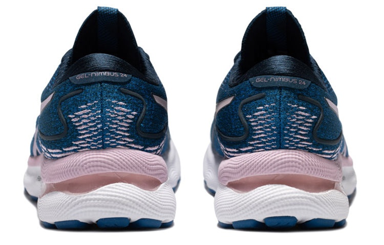 (WMNS) ASICS Gel Nimbus 24 Wide 'French Blue Barely Rose' 1012B199-400 - 3