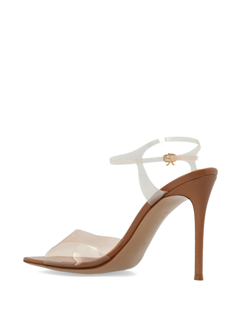 Cher square toe leather heeled sandals 3