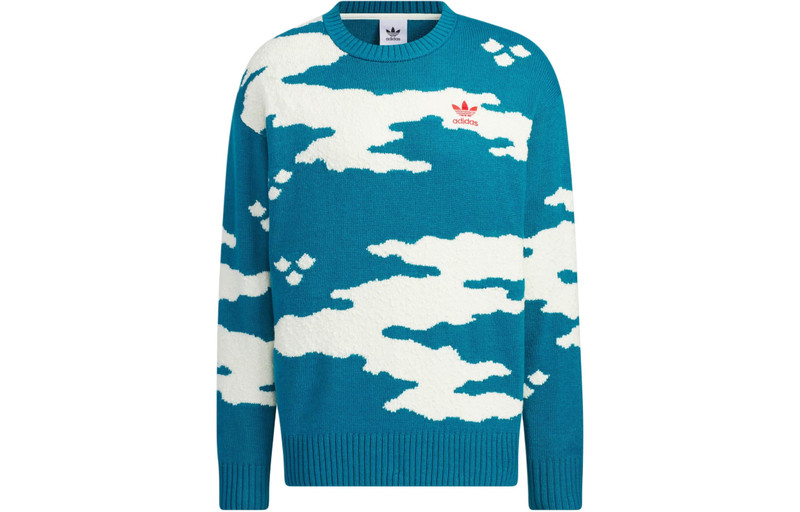 adidas adidas Originals Sweater Asia Sizing 'Blue White' JE9189 outlook