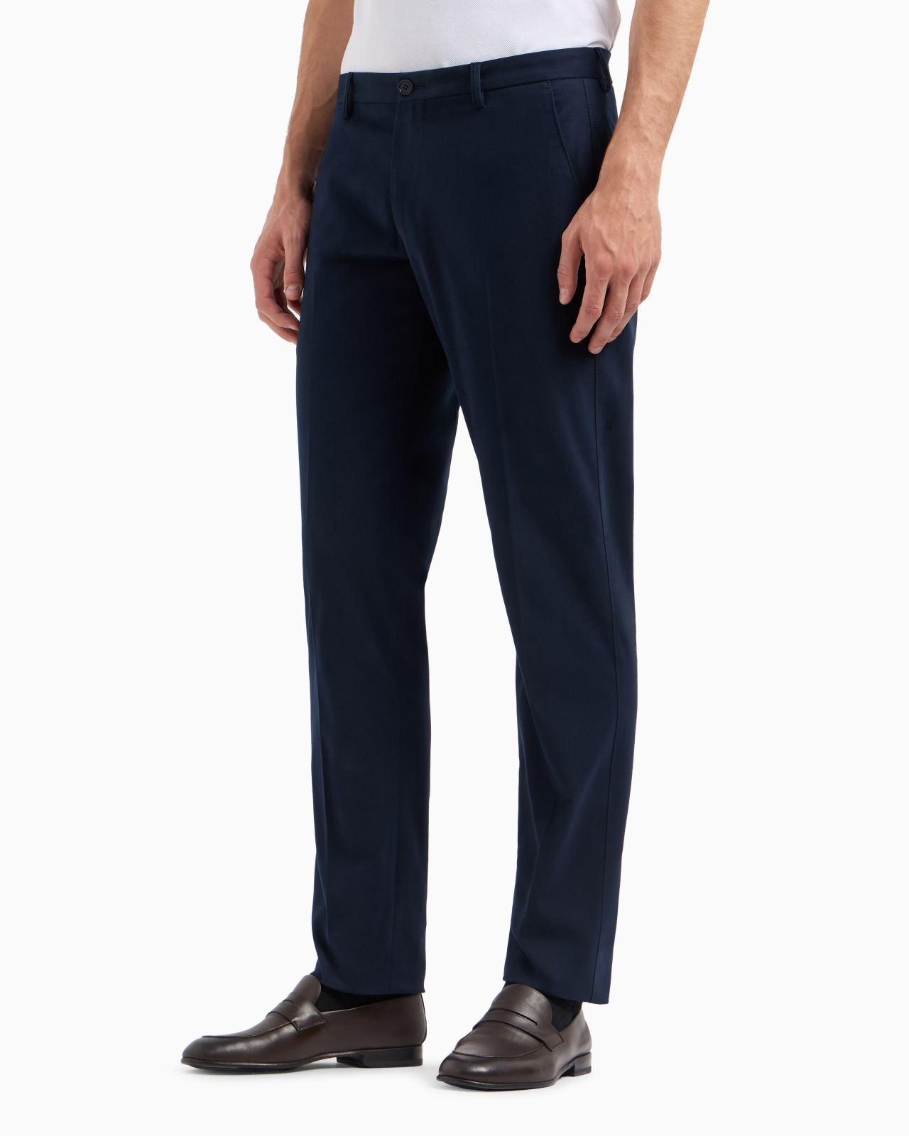 Stretch cashmere and cotton trousers - 4