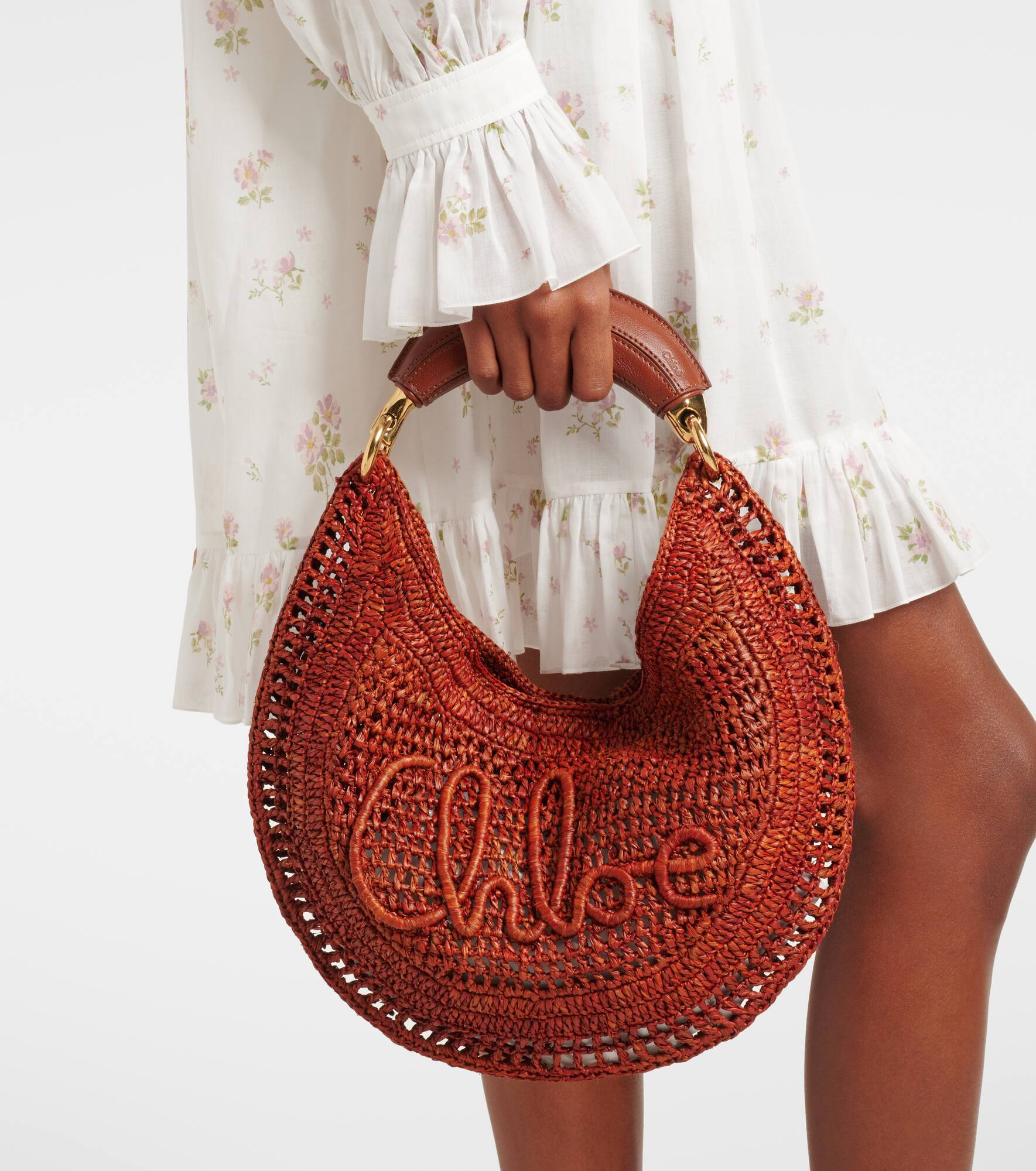 x Made For A Woman Summer Banana Small raffia shoulder bag - 2