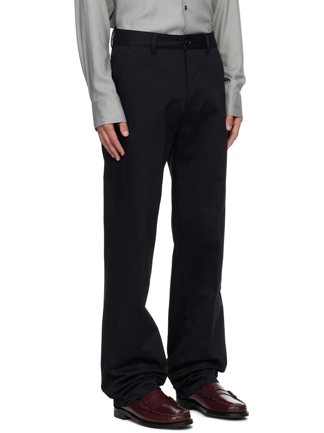 Black Straight Trousers - 2