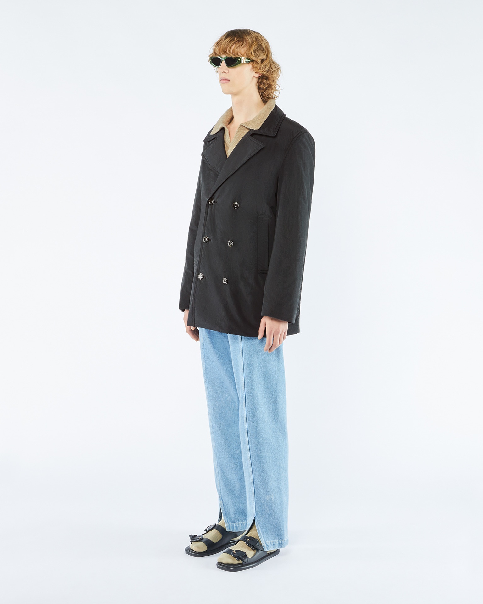 BARTON - Upcycled tech-poplin jacket - Off-black - 3