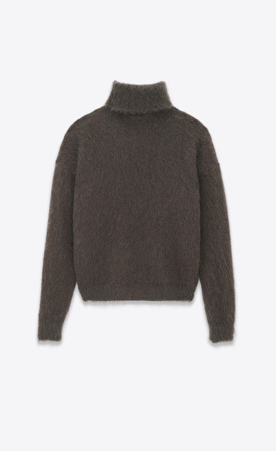 SAINT LAURENT turtleneck sweater in mohair outlook