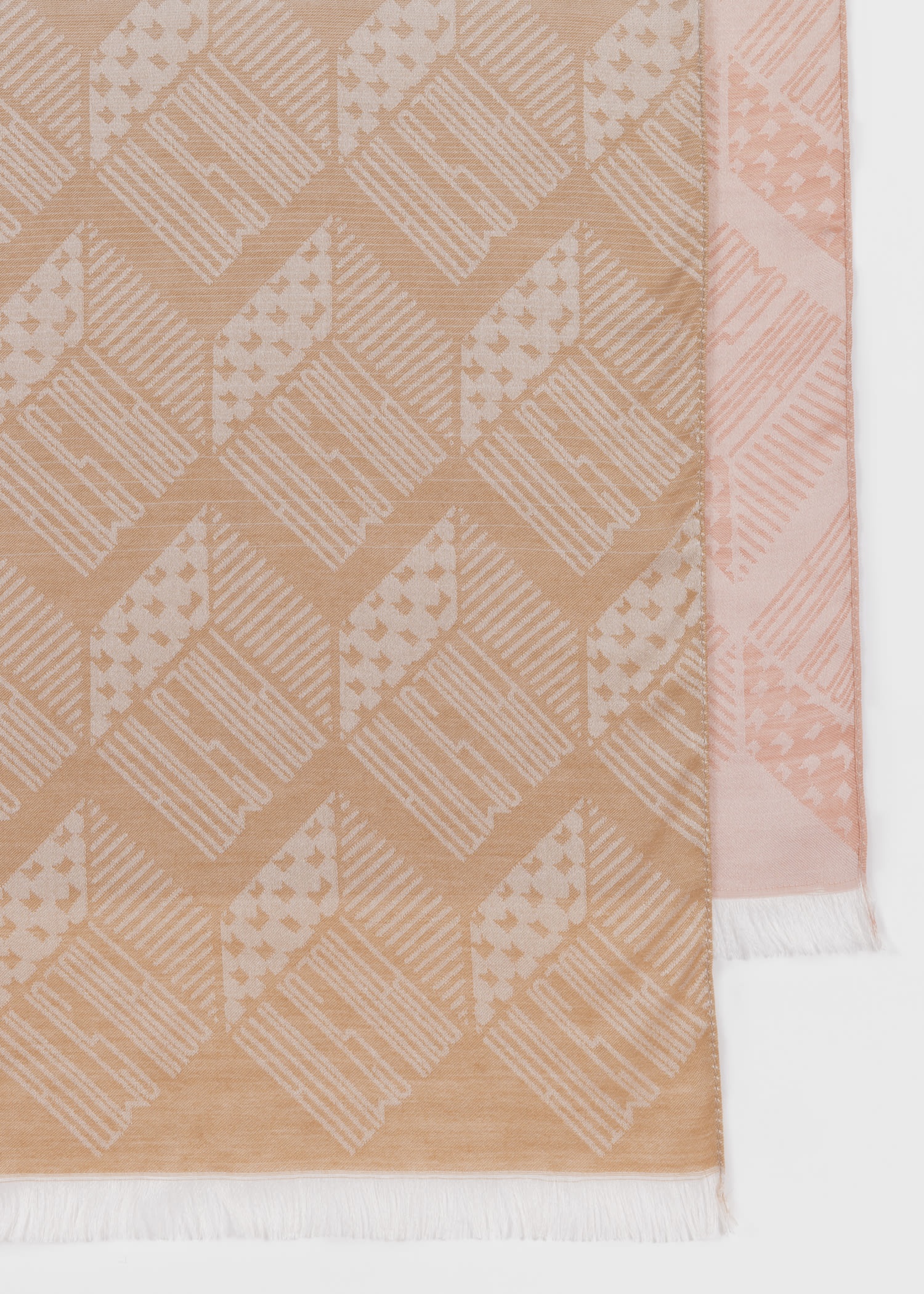 Silk-Blend 'Gradient Cube' Scarf - 4