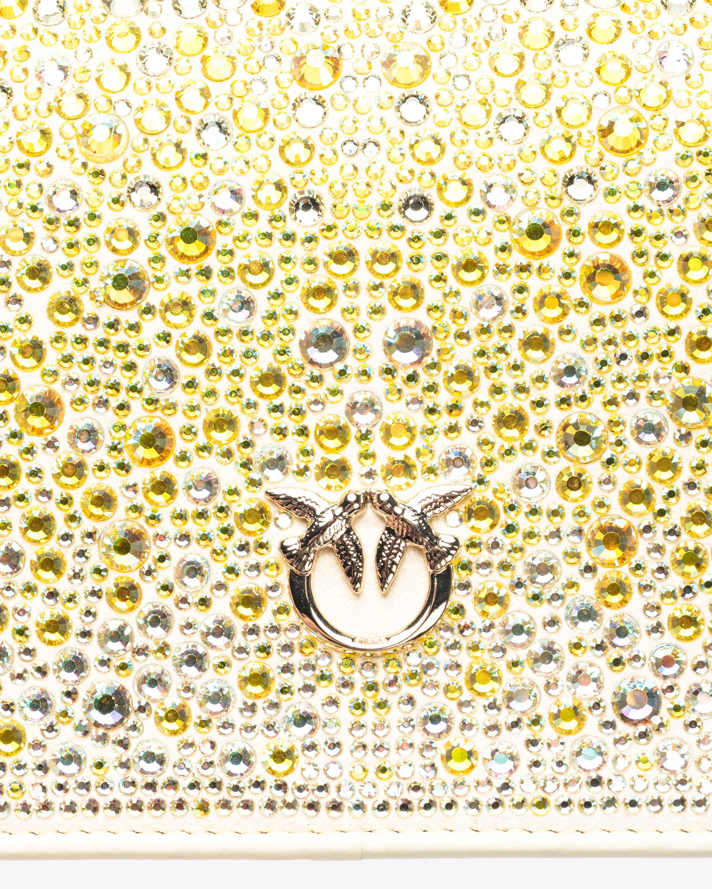 PINKO GALLERIA FULL-RHINESTONE MINI LOVE BAG CLICK - 5