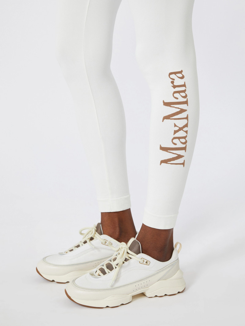 BASILEA Stretch technical fabric leggings - WHITE 5