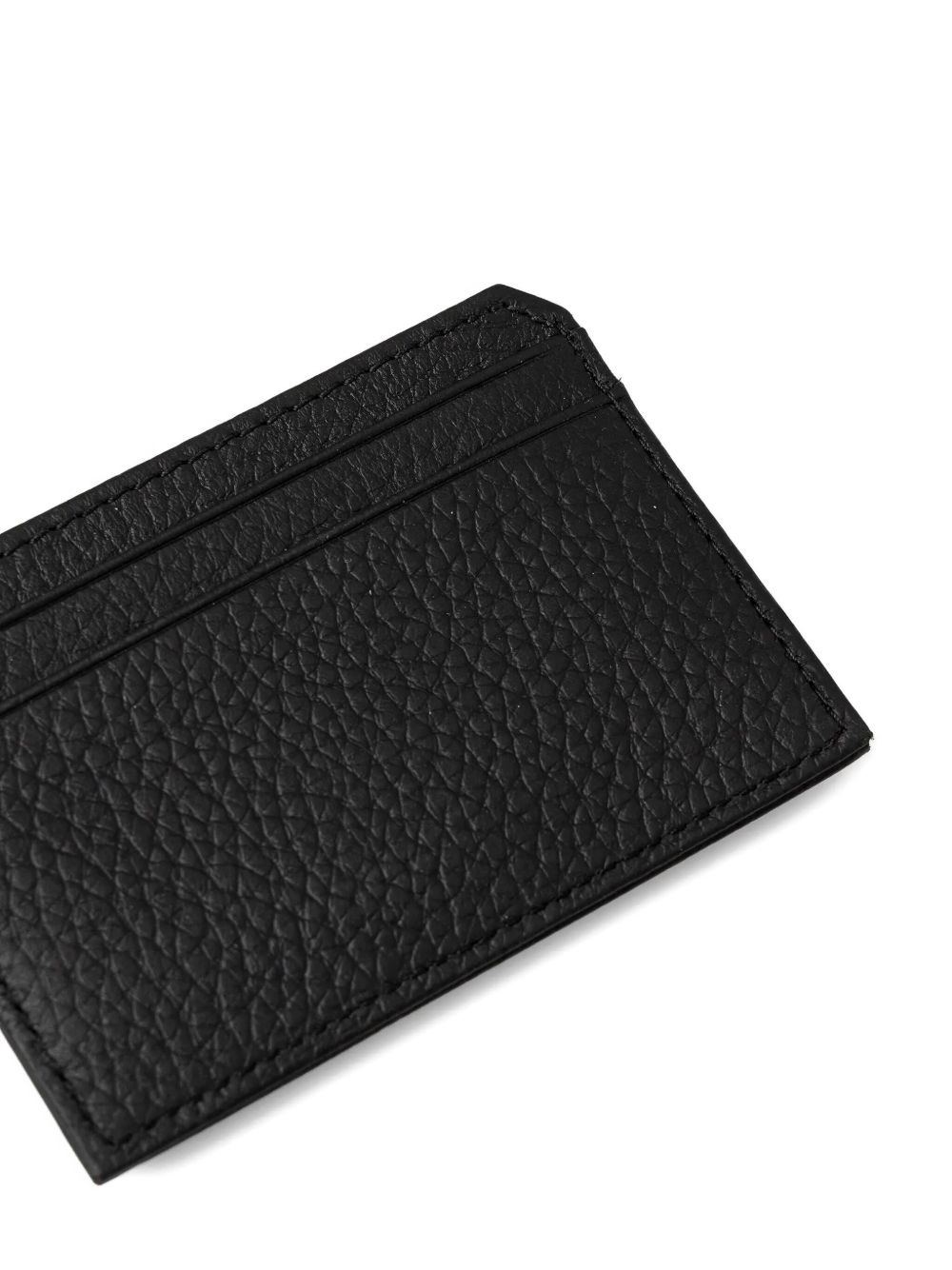 logo-plaque leather cardholder - 4