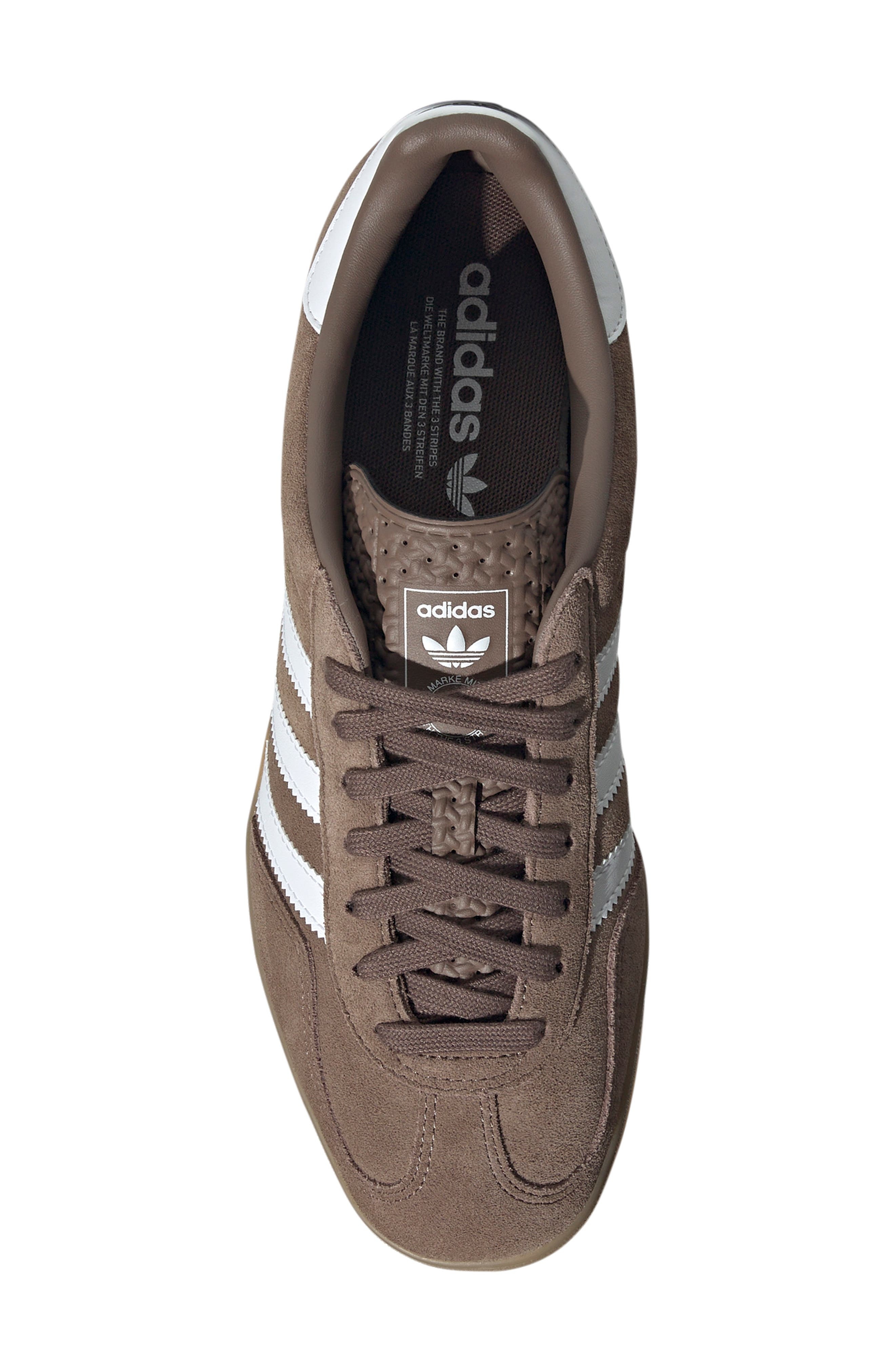adidas Gazelle Indoor Sneaker in Earth Strata/white/gold at Nordstrom - 4