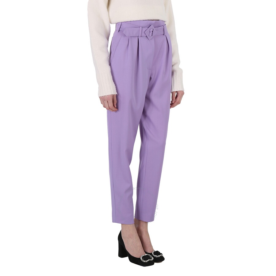 Moschino Ladies Violet Straight Leg Trousers - 5