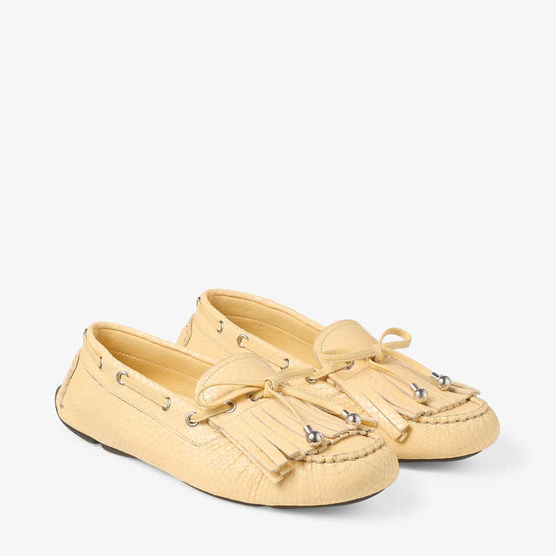 Manon F Corn Elaphe Printed Leather Loafers 2
