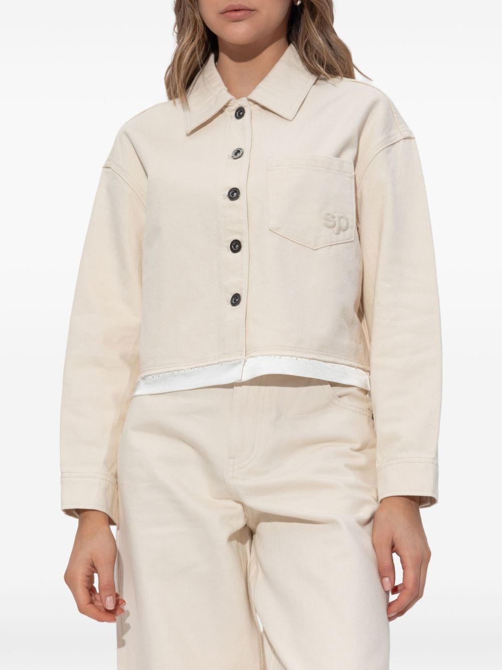 logo-embossed jacket - 3