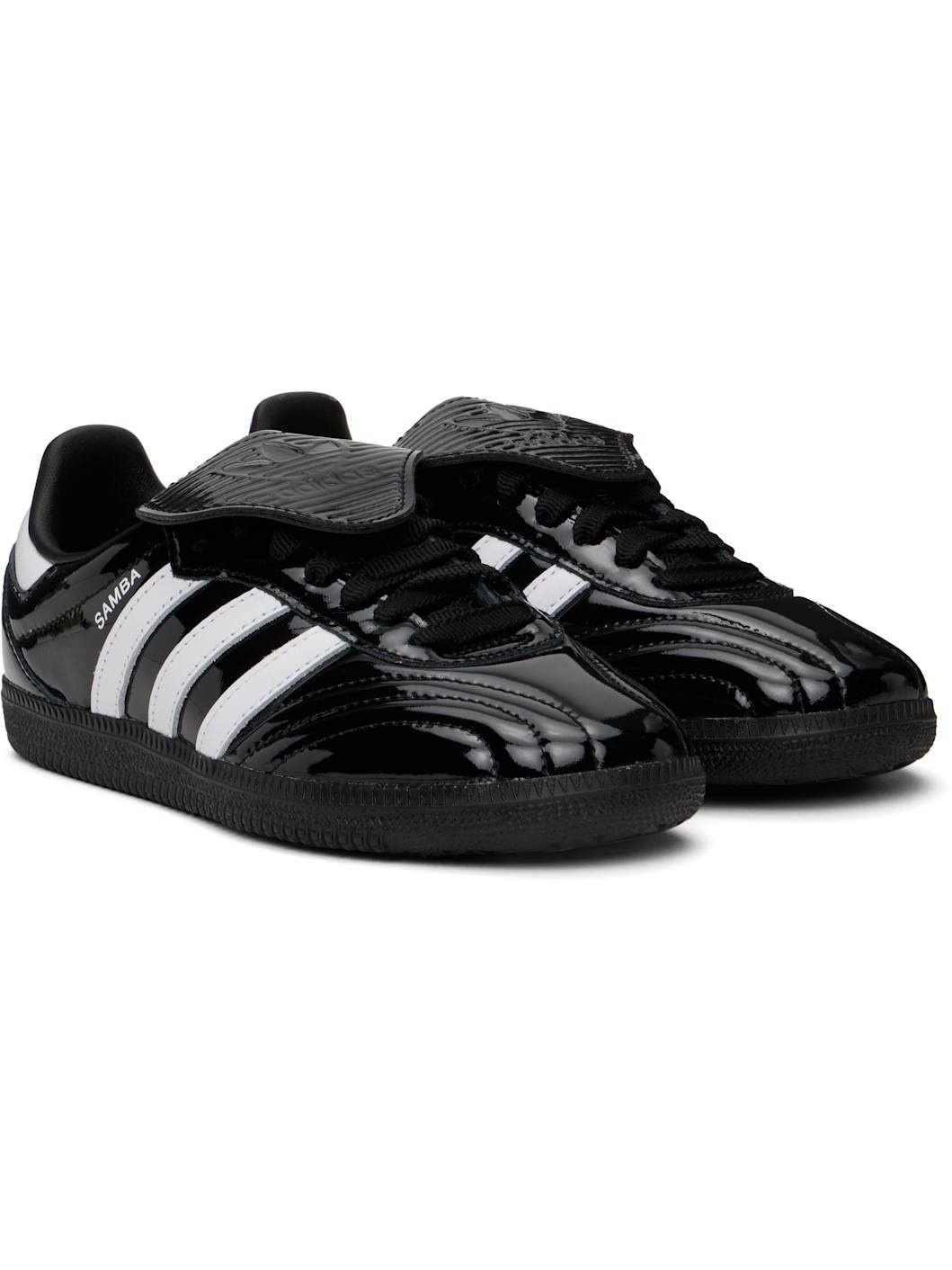 Black Samba Long Tongue Sneakers - 4