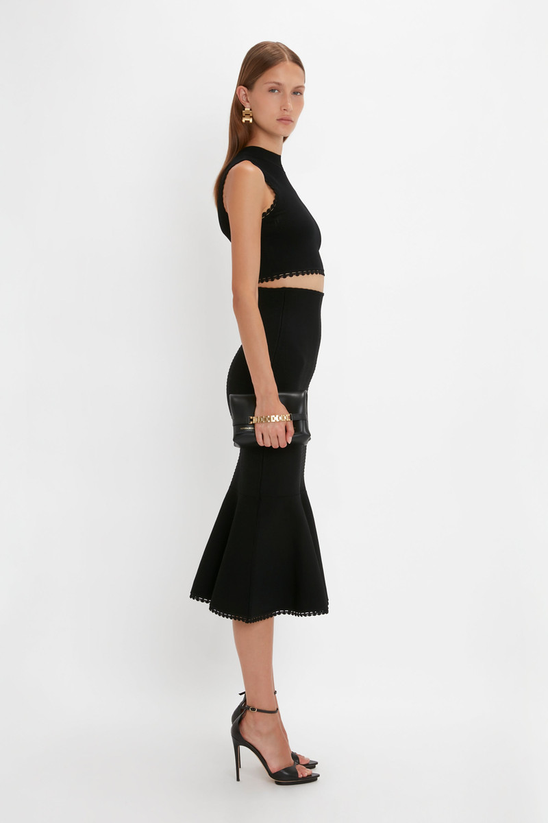 Chain Pouch Bag Mini In Black Leather 4