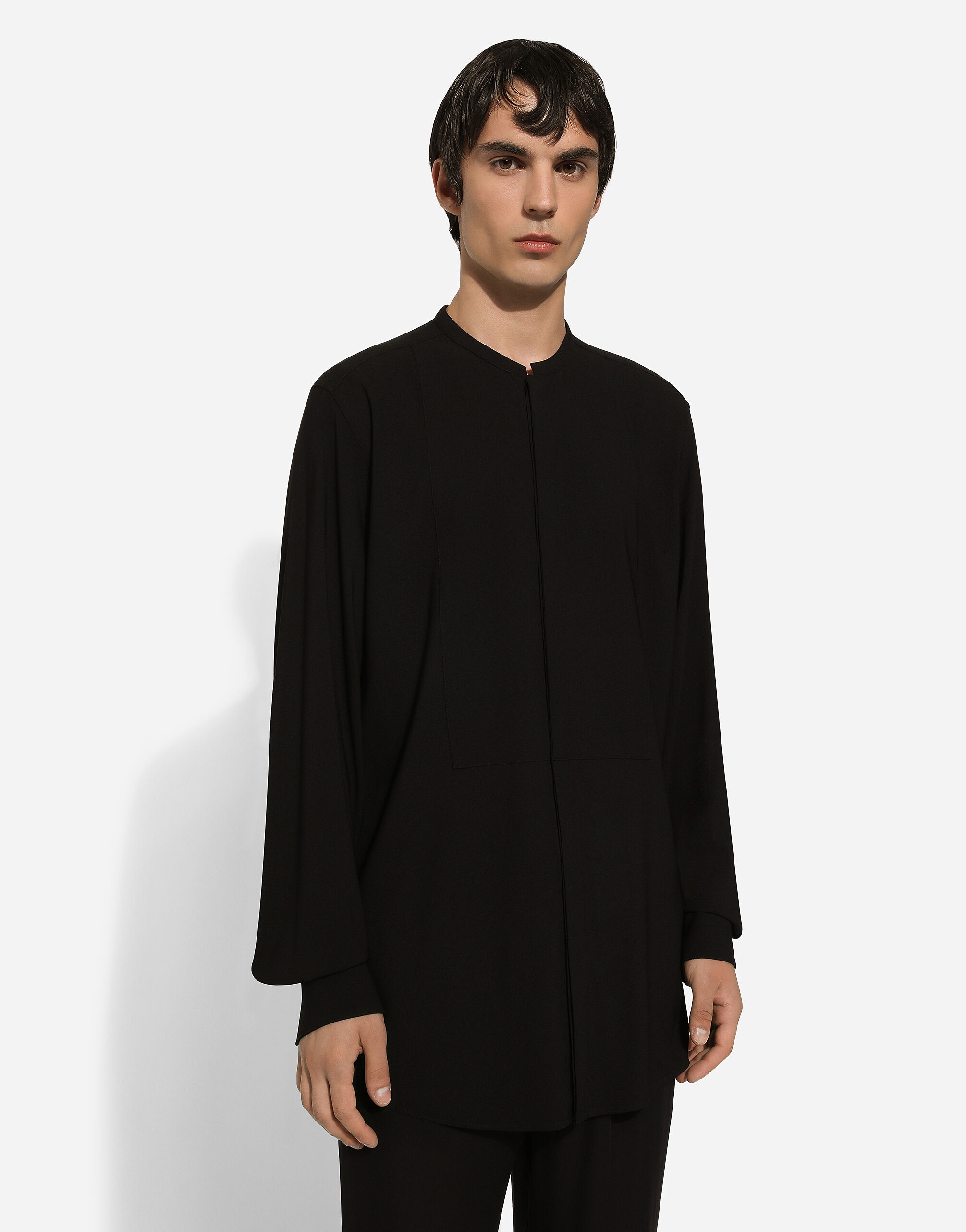 Mandarin shirt with shirt front - 4