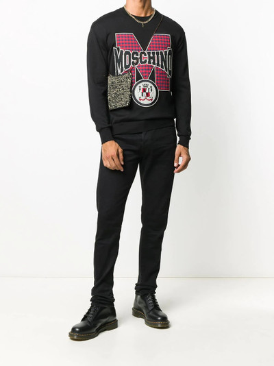 Moschino logo patch sweatshirt outlook