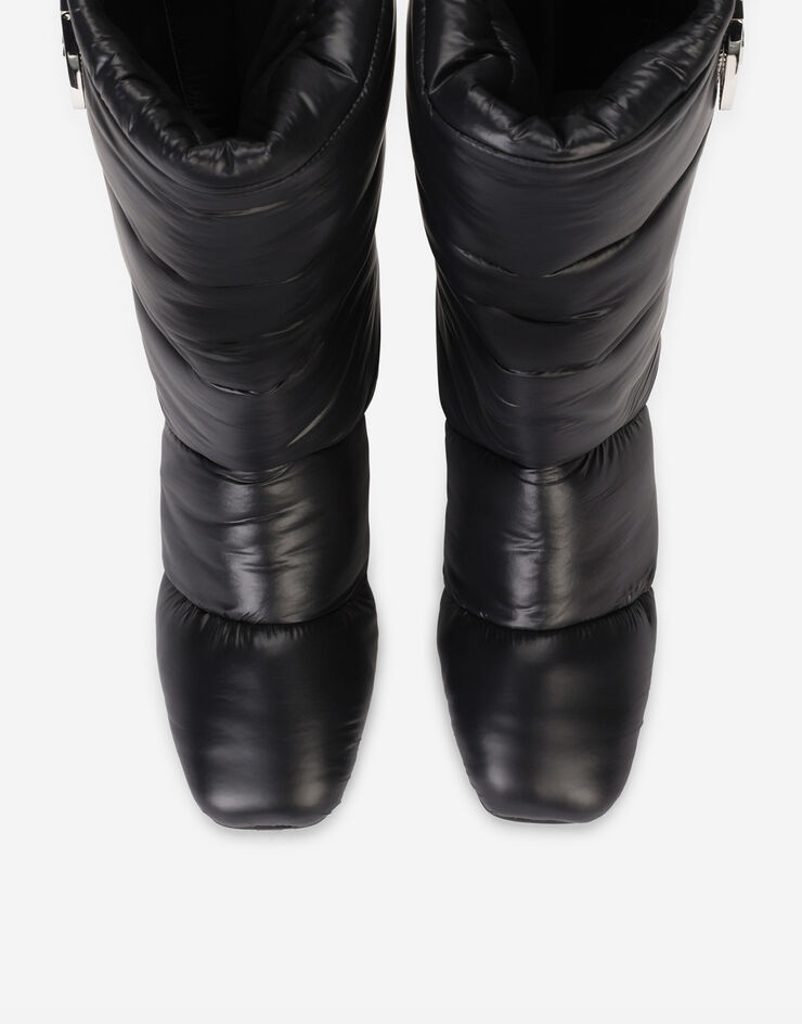 Quilted nylon ankle boots with DG Karol heel - 4