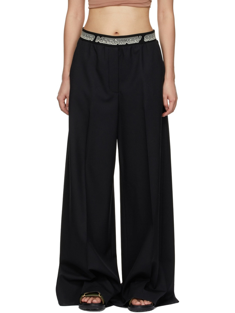 Black Logo Tape Trousers 1