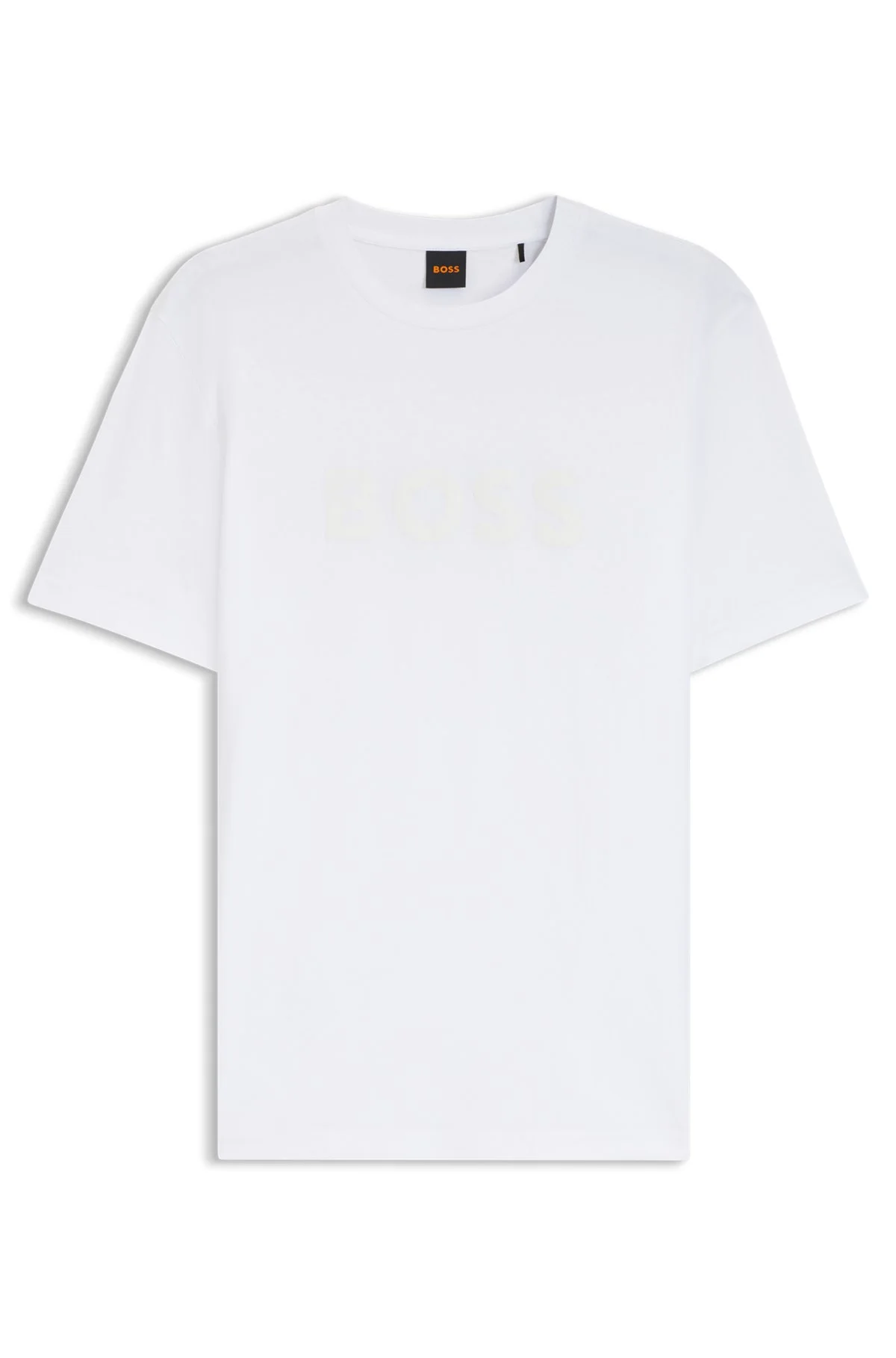 REGULAR-FIT COTTON T-SHIRT WITH MODERN LOGO - 1