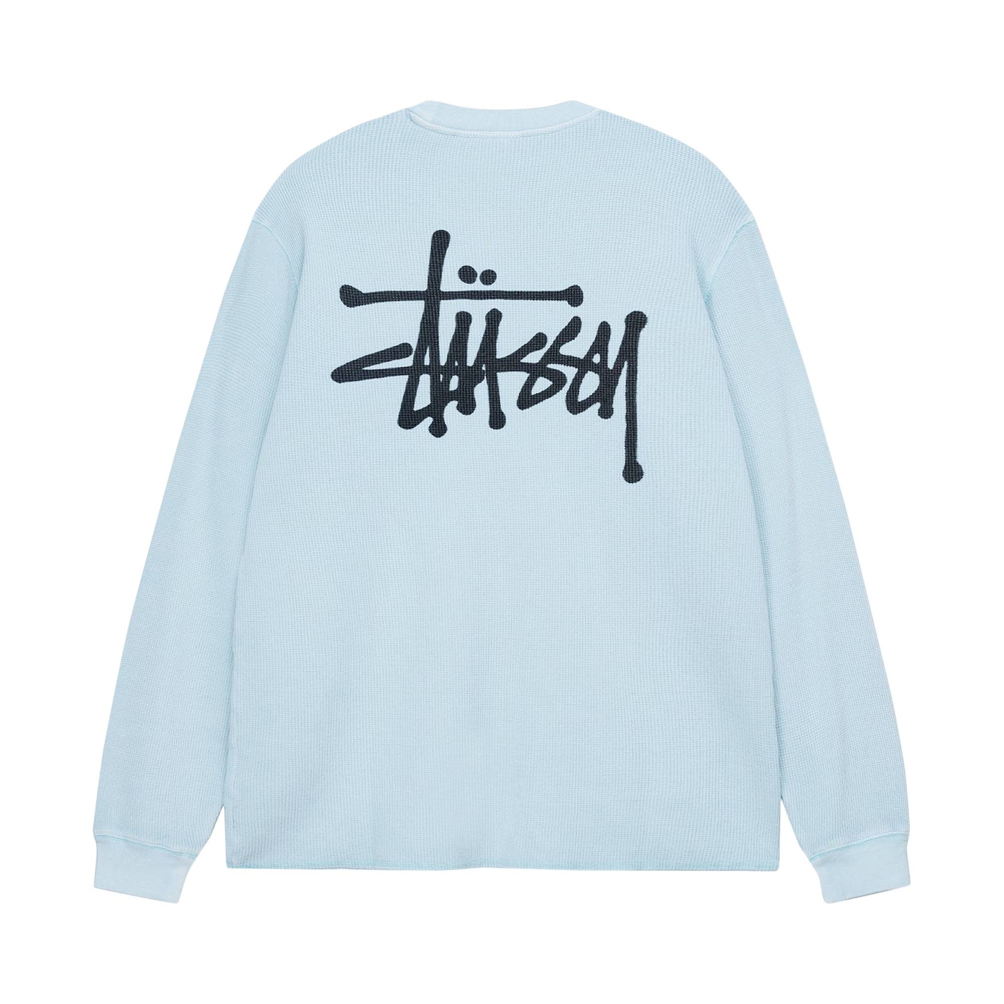 Stussy Basic Stock Long-Sleeve Thermal 'Light Blue' - 2