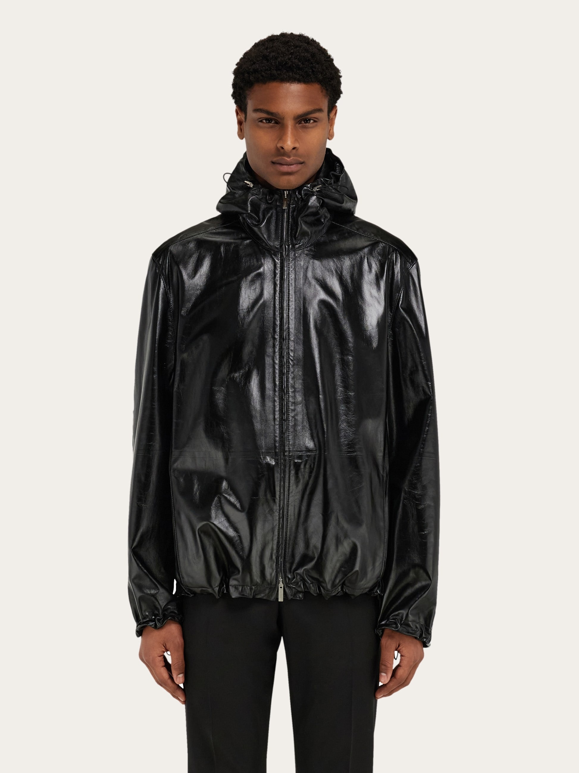 Cropped nappa parker - 2