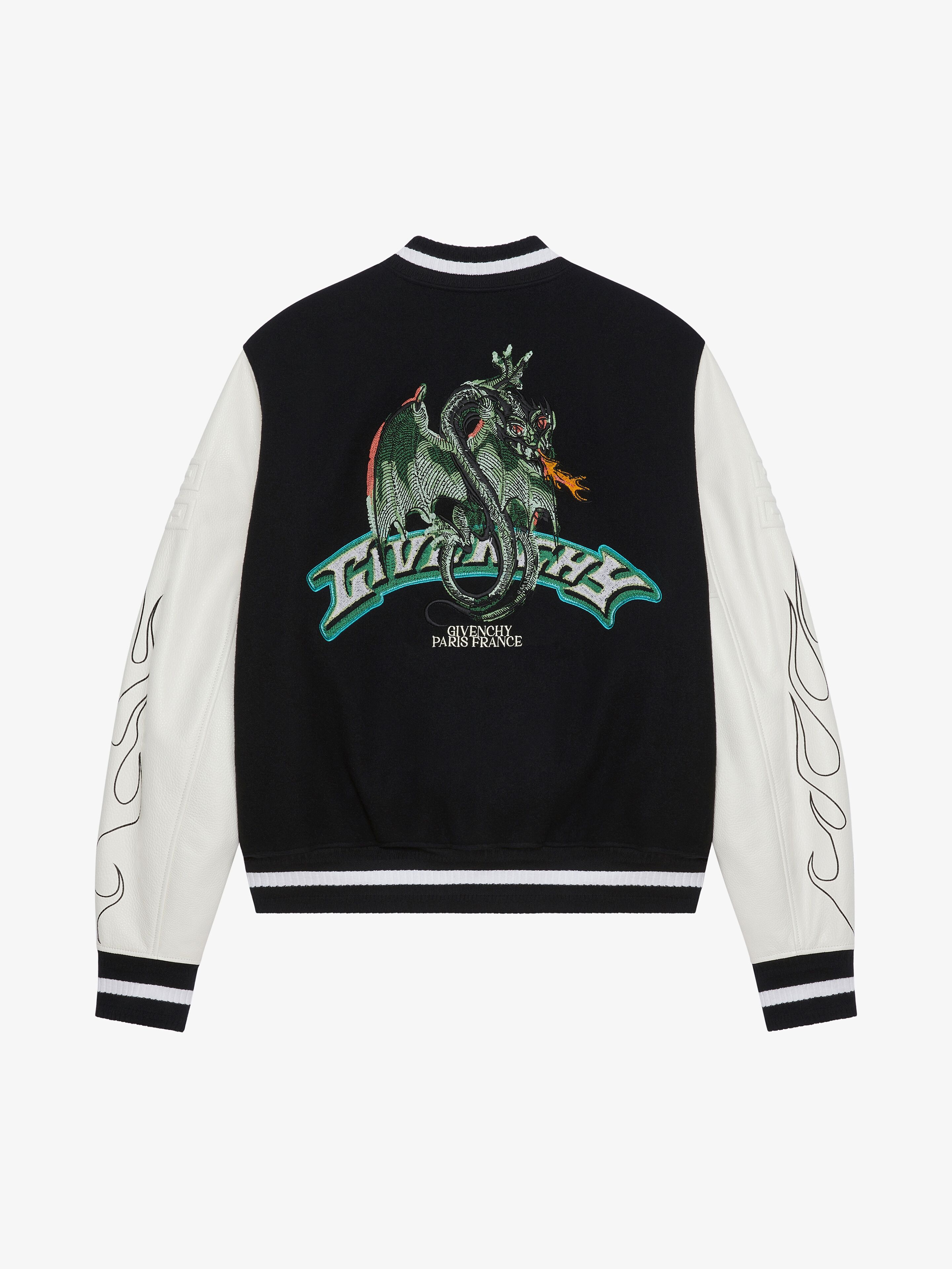 GIVENCHY VARSITY JACKET IN WOOL AND LEATHER - 2
