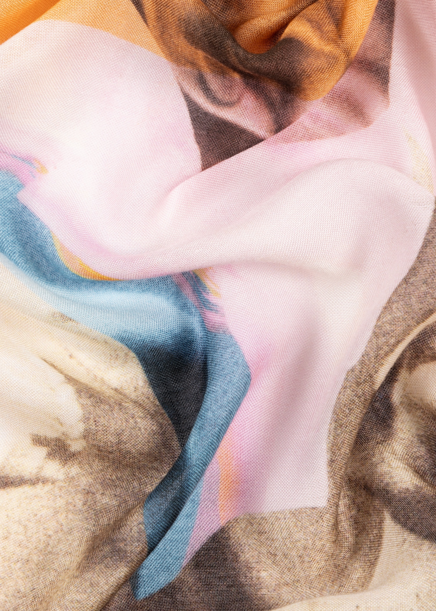 Life Drawing' Print Viscose-Blend Scarf - 4