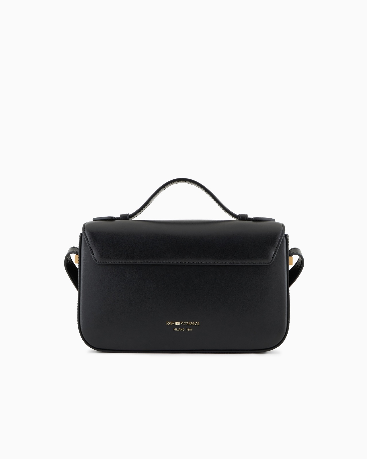 SMOOTH LEATHER SHOULDER BAG WITH METAL EAGLE LOGO - 3