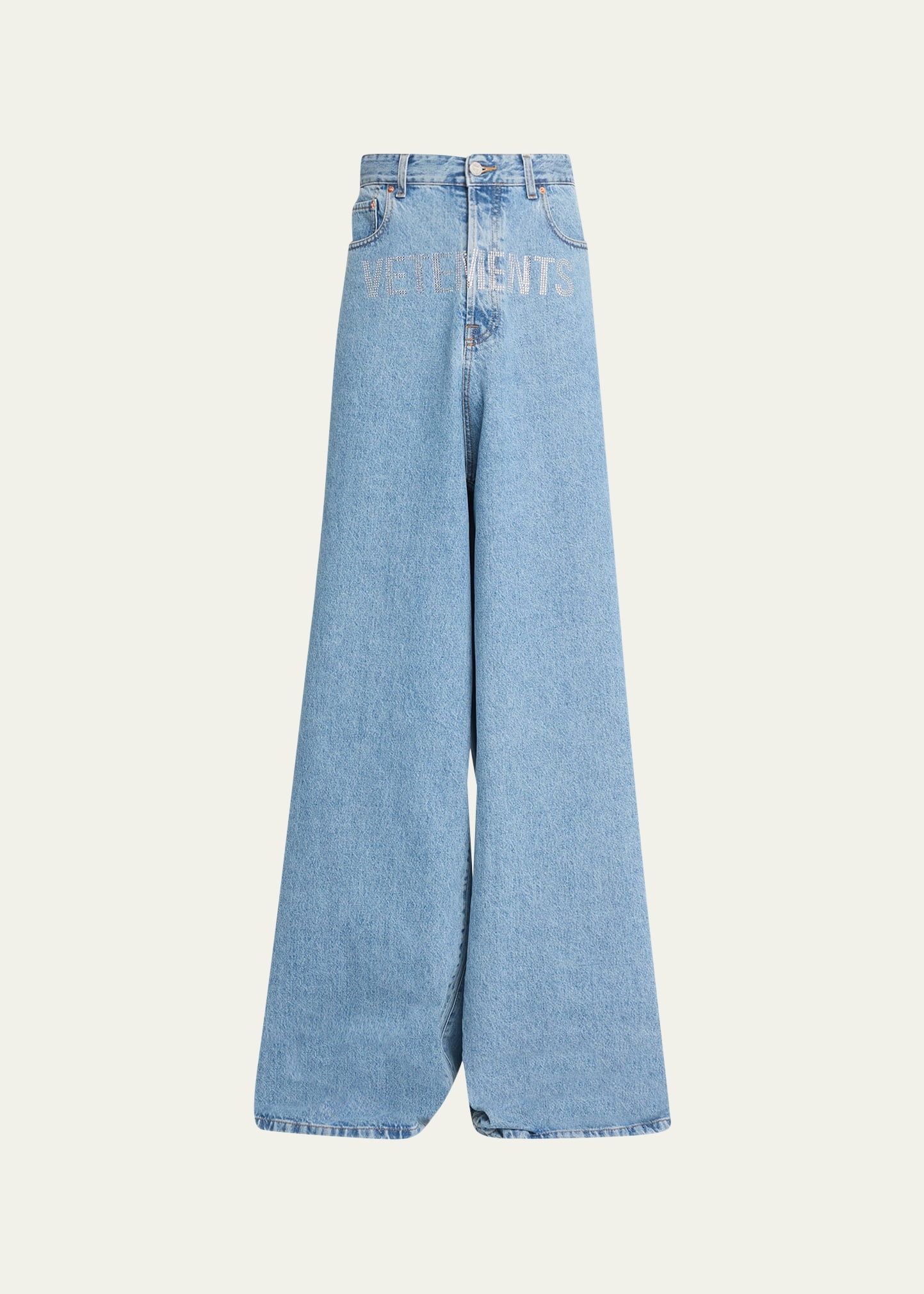 Men's Crystal Logo Baggy Jeans - 2