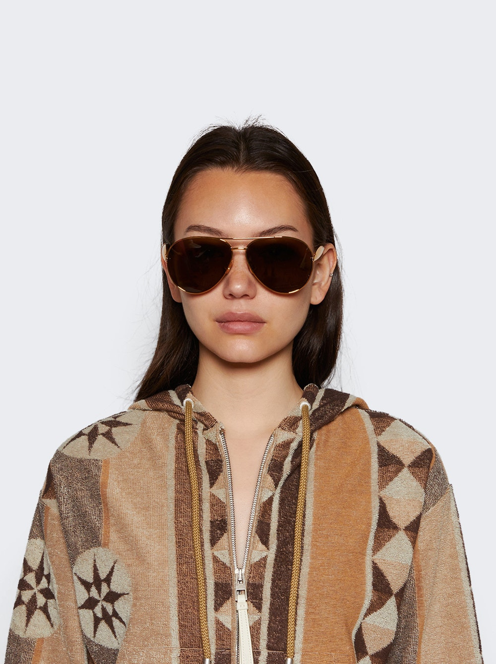 Sardine Aviator Sunglasses Shiny Gold - 2