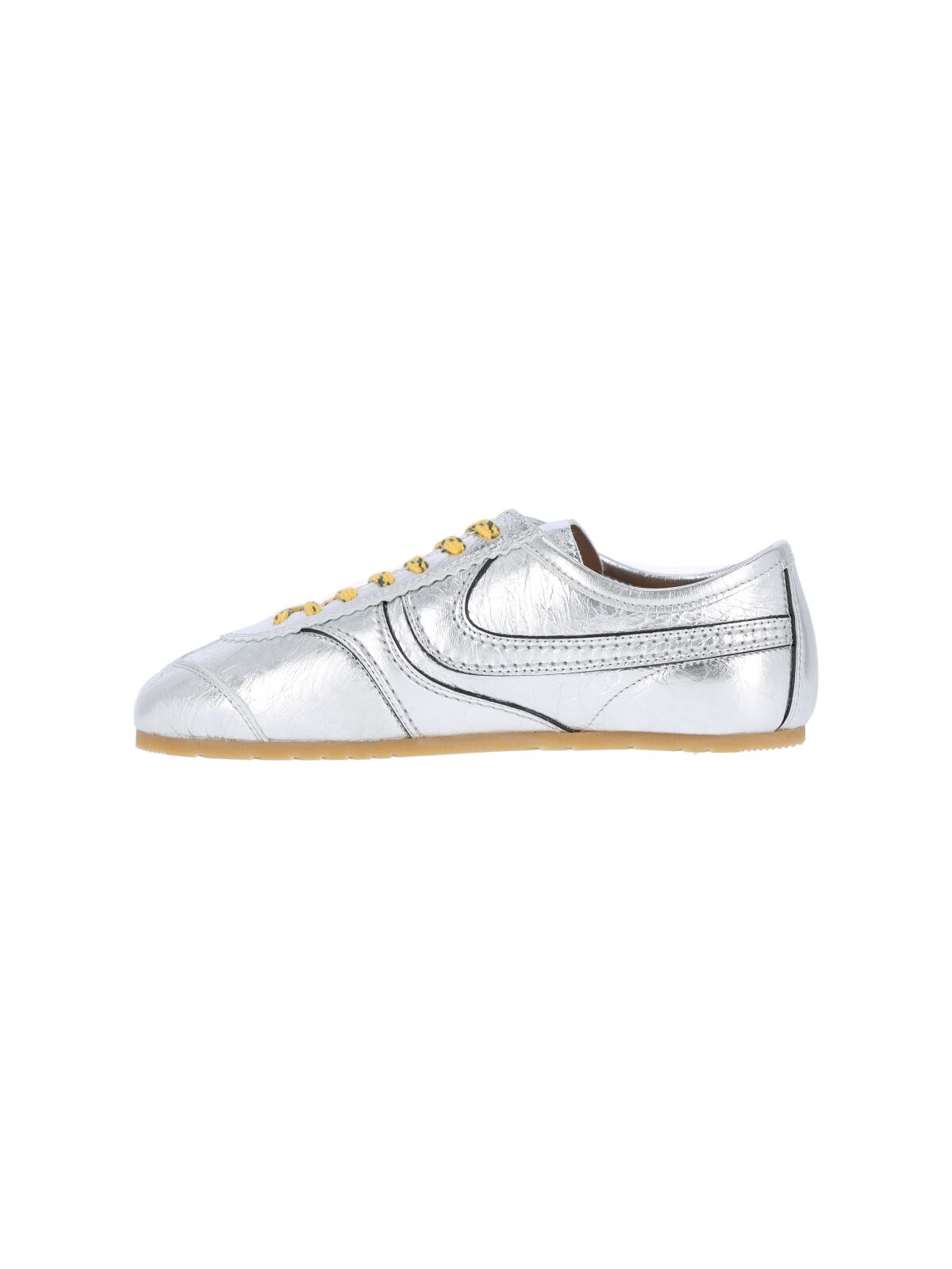 METALLIC LEATHER SNEAKERS - 3