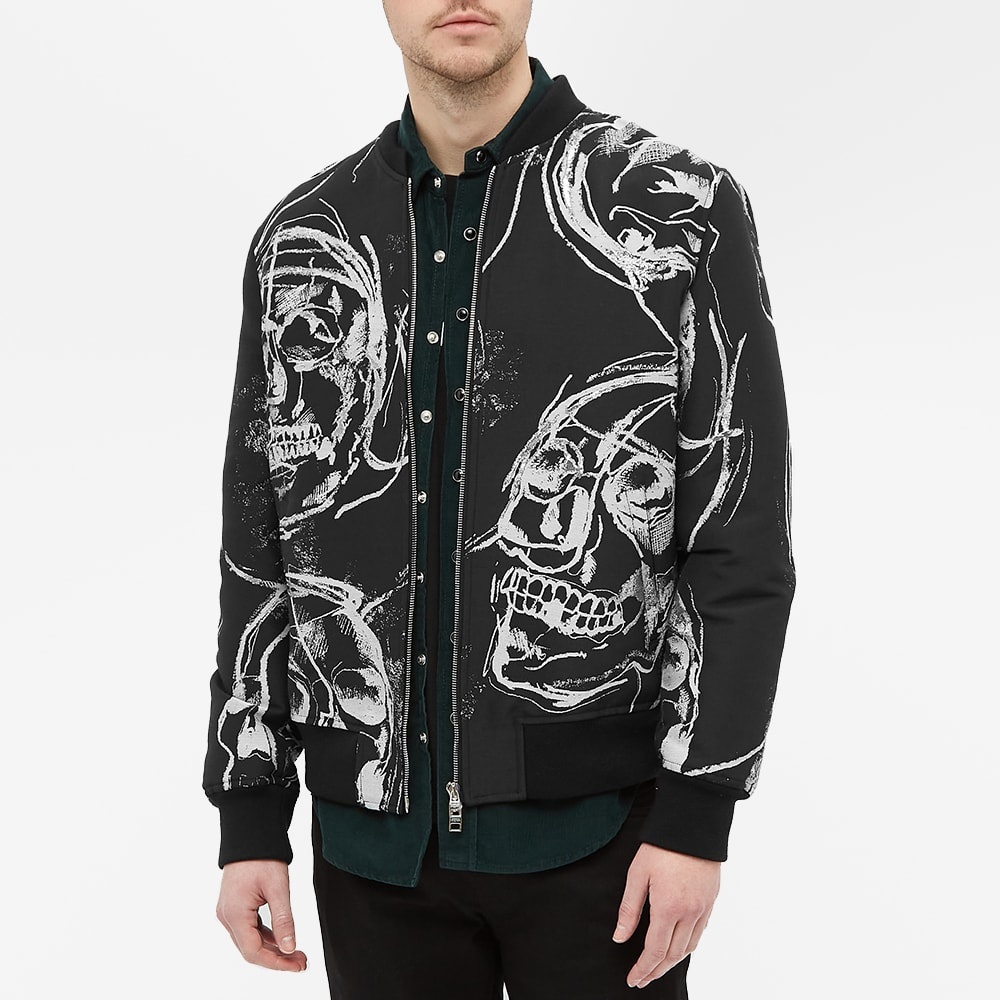 Alexander McQueen Skulll Print Bomber Jacket - 6