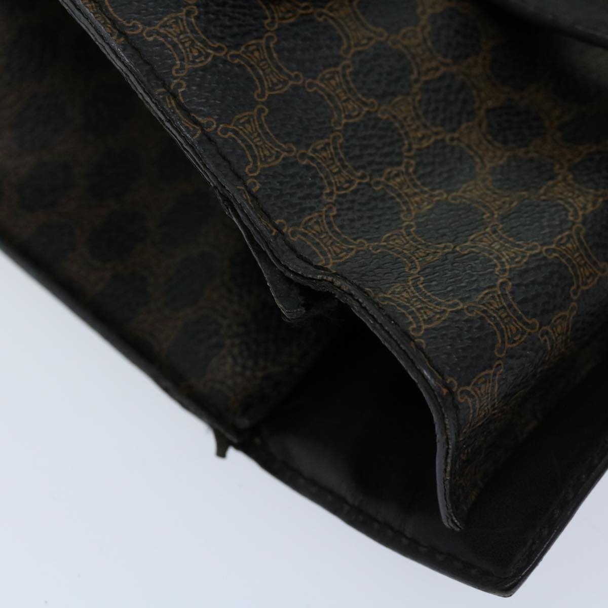 CELINE Macadam Canvas Hand Bag Pvc Black - 7