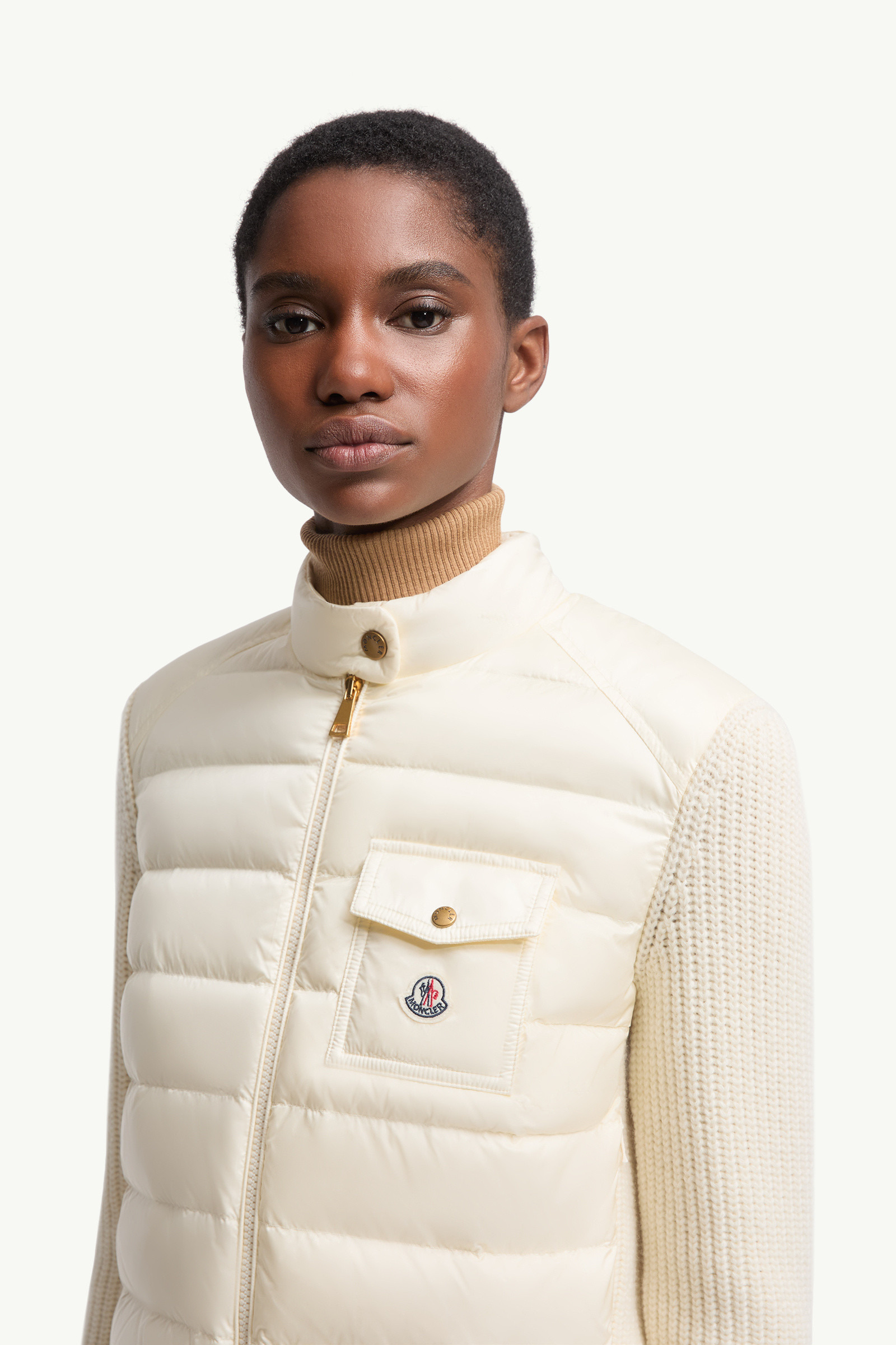 Padded Wool Zip-Up Cardigan - 4