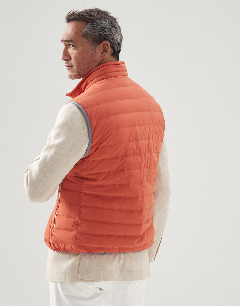 Bonded nylon lightweight down vest 2