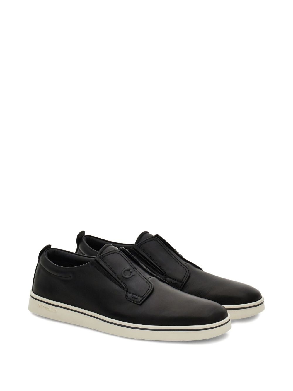 slip-on leather sneakers - 2