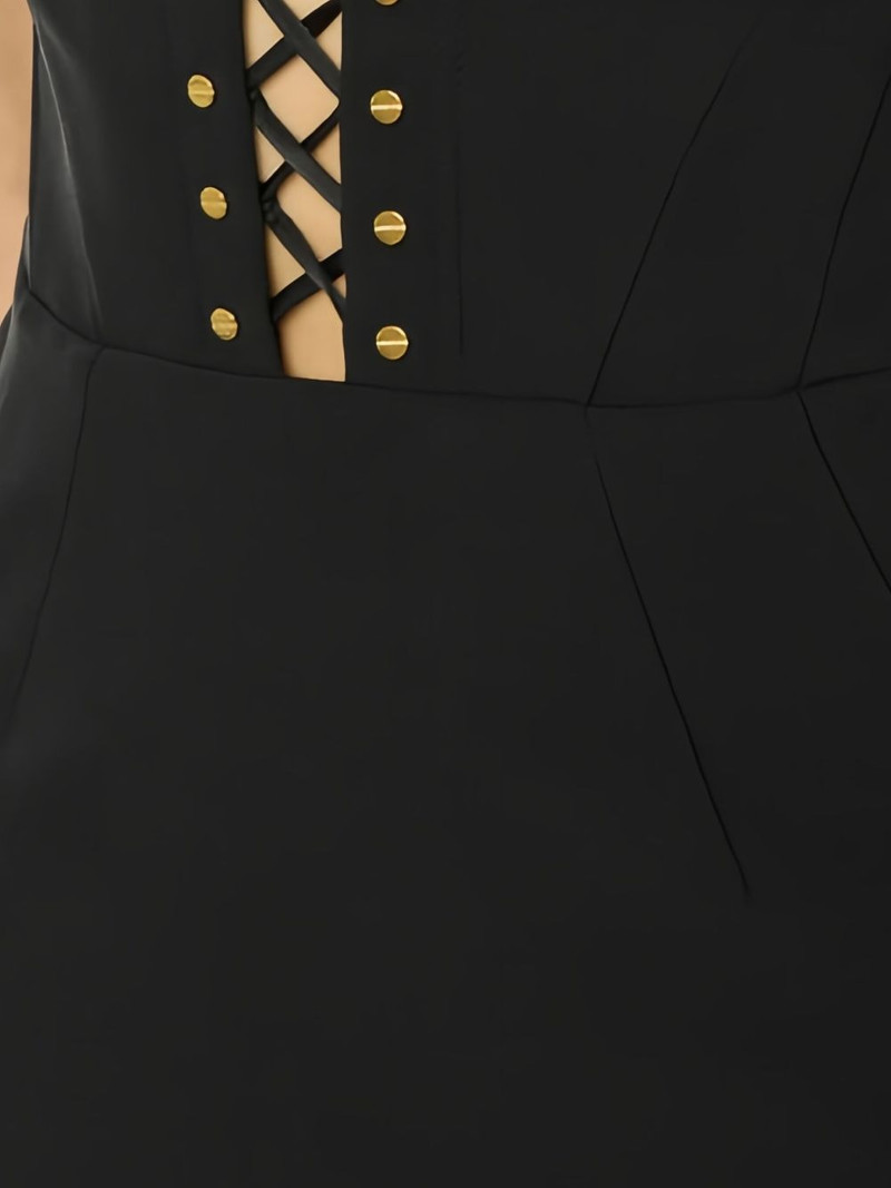 criss-cross button mini dress 4