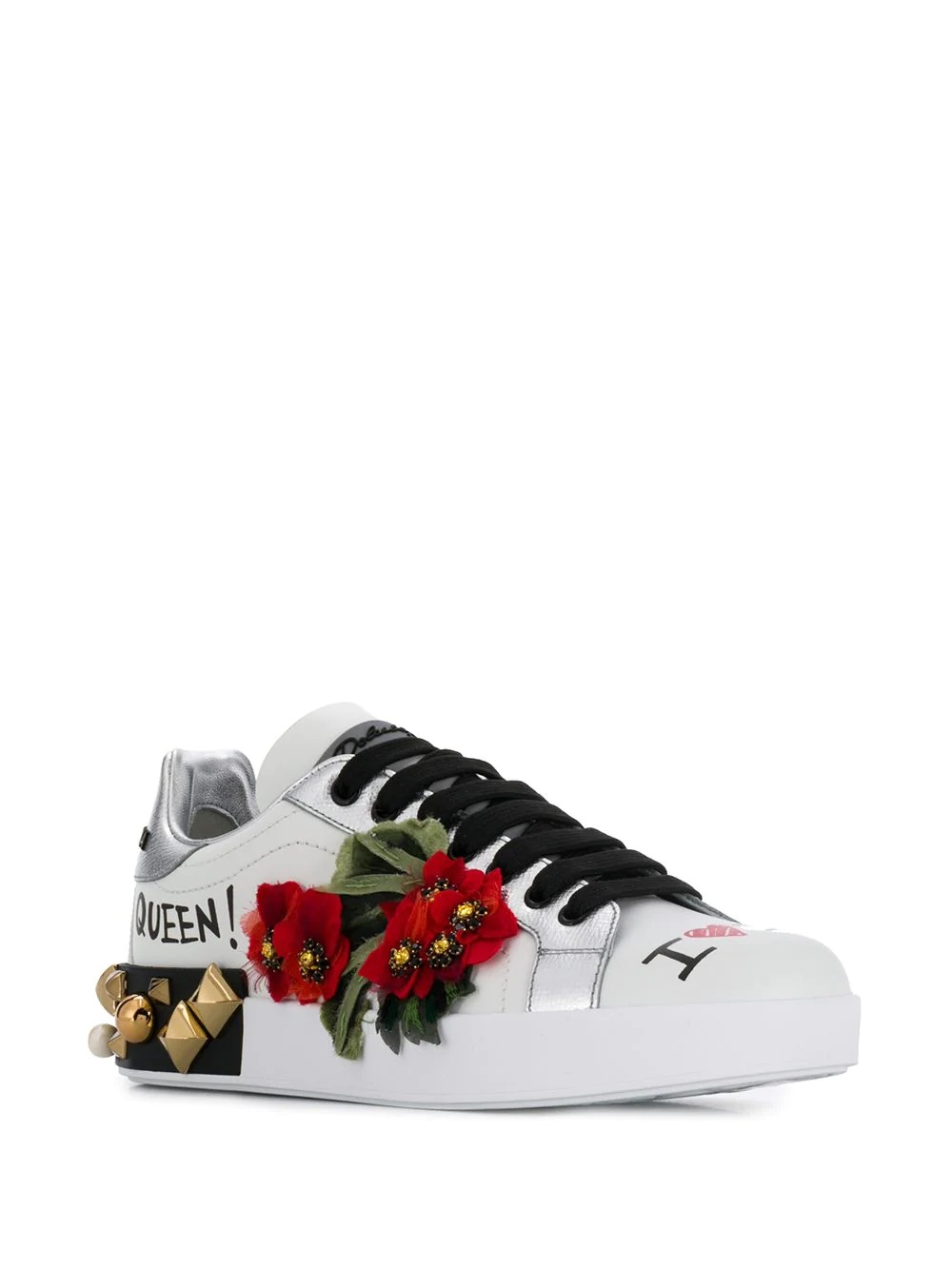 Portofino geranium patch sneakers - 2