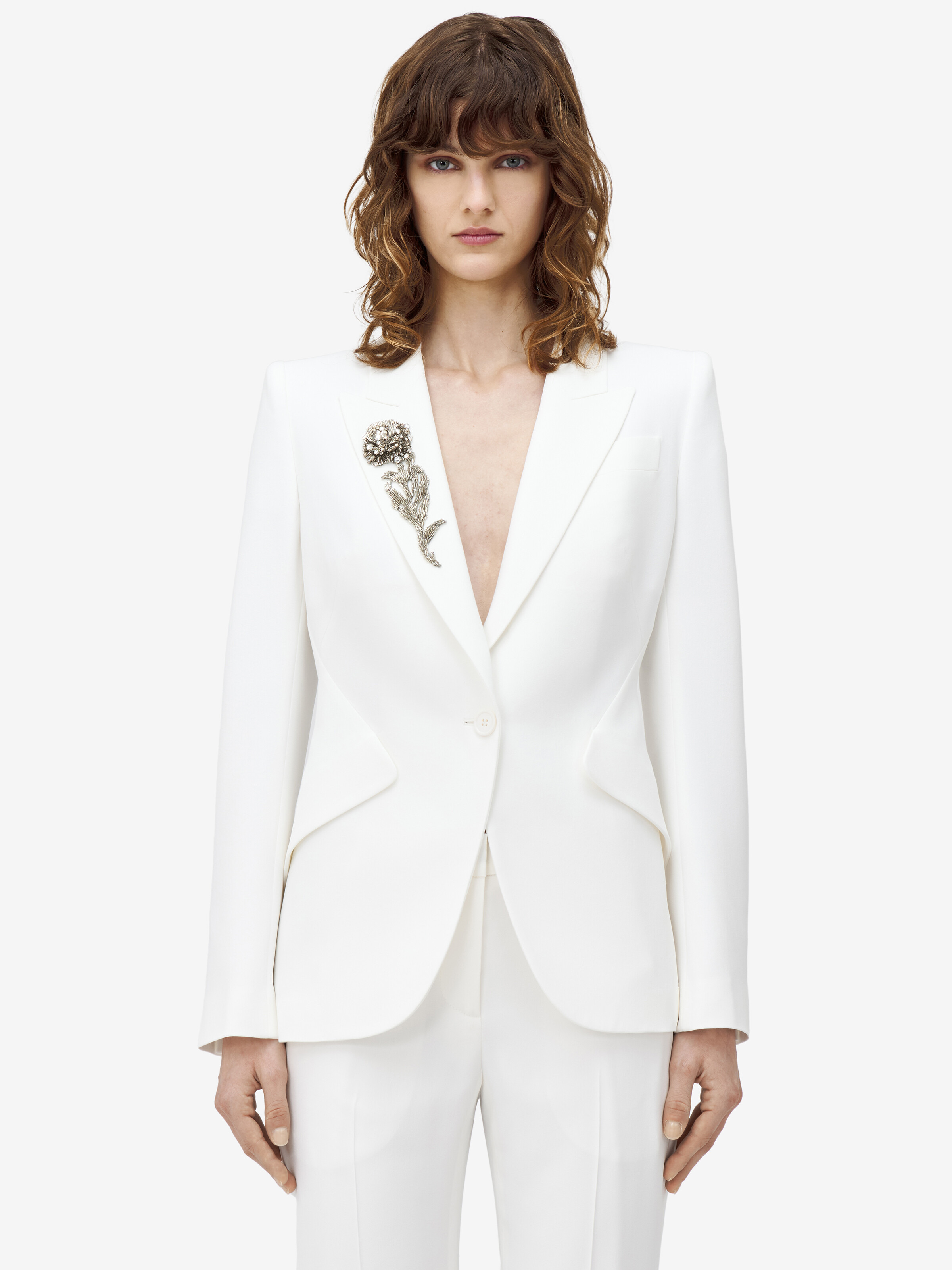 Peak Shoulder Embellished Jacket - 1