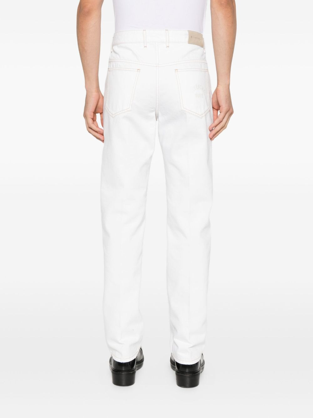 contrast-stitching jeans - 4