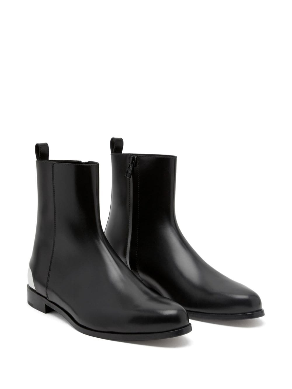metal-heel leather boots - 2