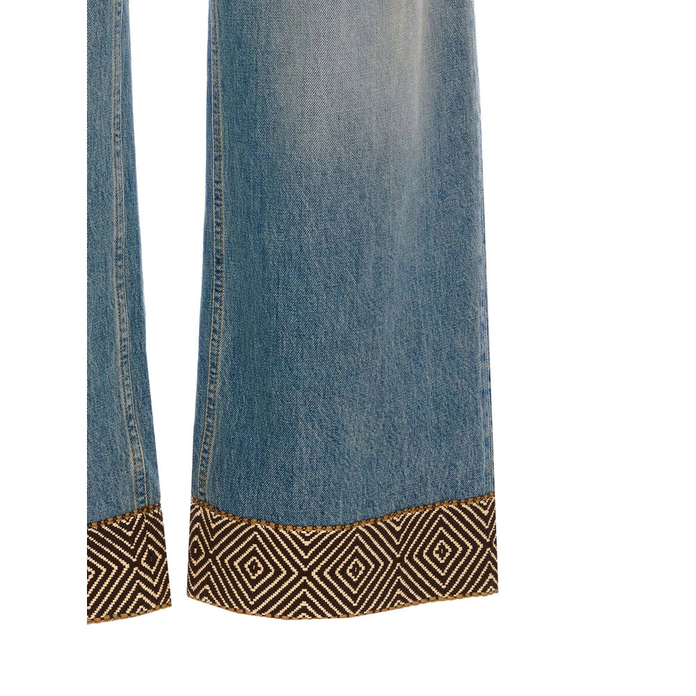 Valentino Blue Denim - Wide-Leg Jeans Men - 6