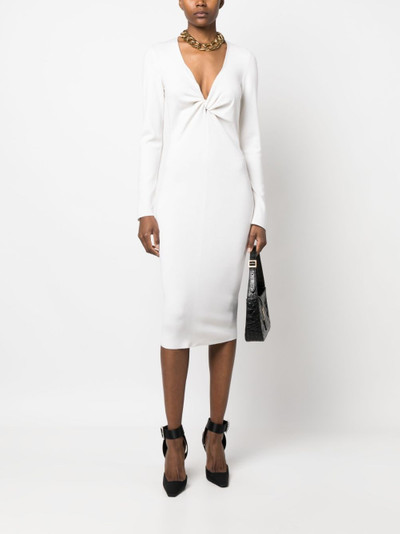 TOM FORD V-neck knitted dress outlook