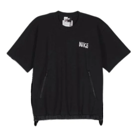Nike x sacai Logo T-Shirt 'Black White' DQ9055-010 - 1